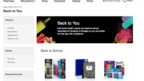 CVS 'Back to You' Web Page